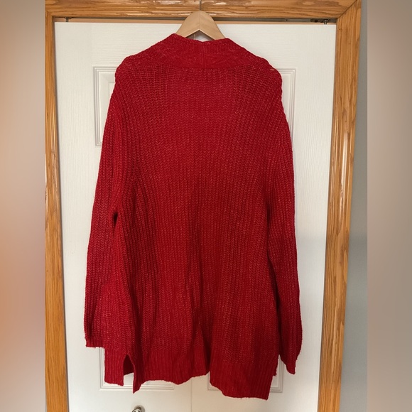 Maurices Red Cardigan Sweater Size XXL - Picture 2 of 4